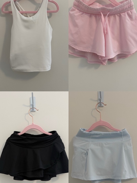 all in motion Other - All in Motion Girls Active Bundle - White Tank, Pink, Black & Light Blue Skorts